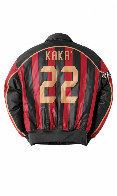 Black and red jacket with 'Kaka 22' branding on a white background